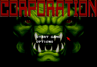 Corporation title screen for Sega Mega Drive